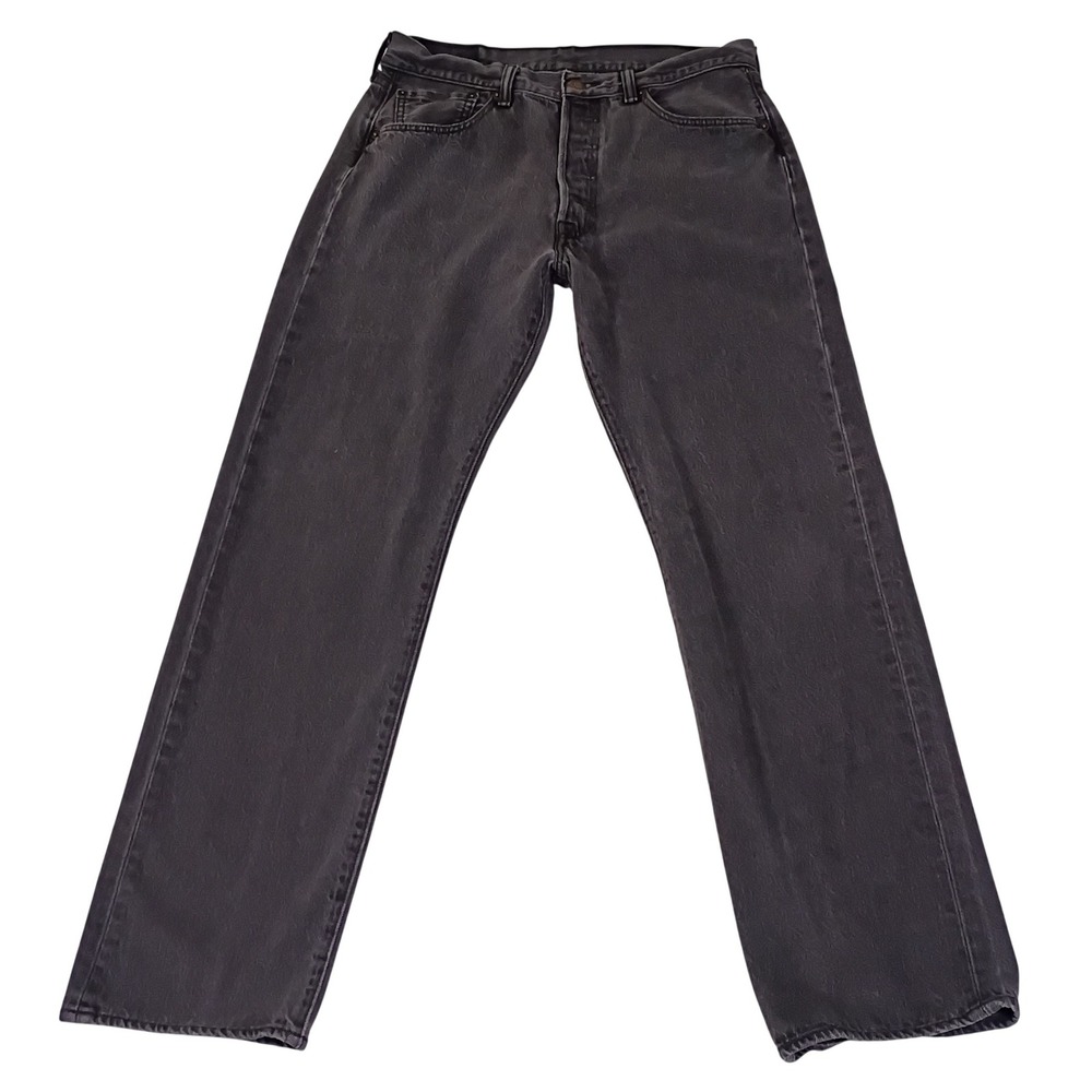 Levis‎ 501 Original Fit Jeans Mens 34x36  Fits 31x31 Faded Black Button Fly